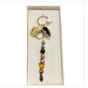 💛🔹️ persimmon 🔹️Beaded charms Key Ring Bag Charm